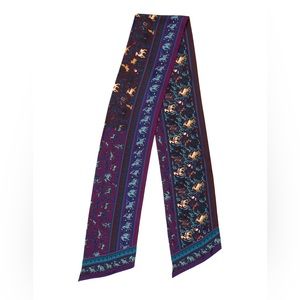 Authentic Hermès Chasse en Inde Silk Maxi Twilly with Tag